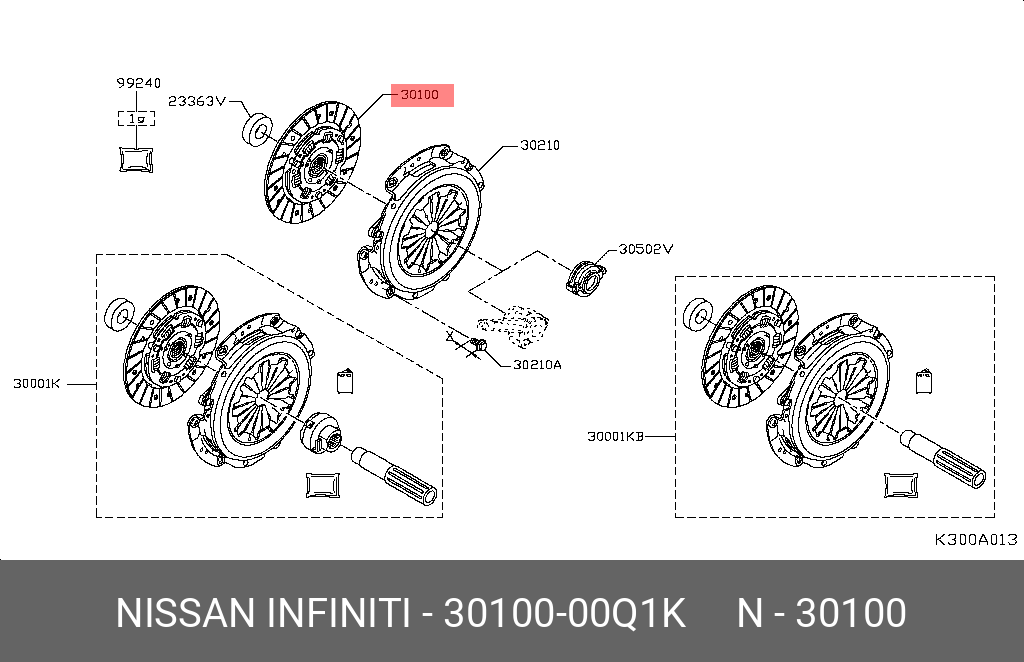 3010000Q1K NISSAN Диск сцепления