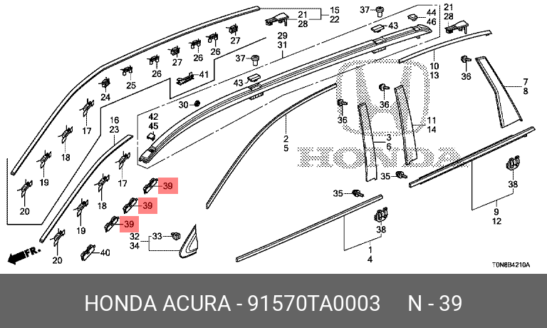 91570TA0003 HONDA 