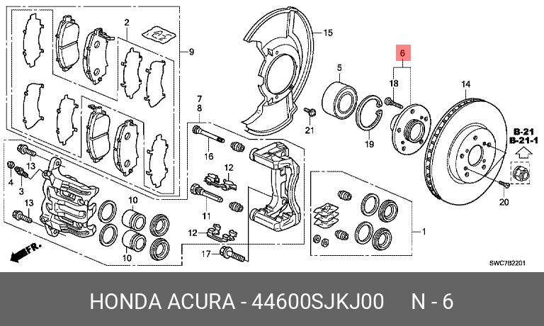44600SJKJ00 HONDA СТУПИЦА ПЕР