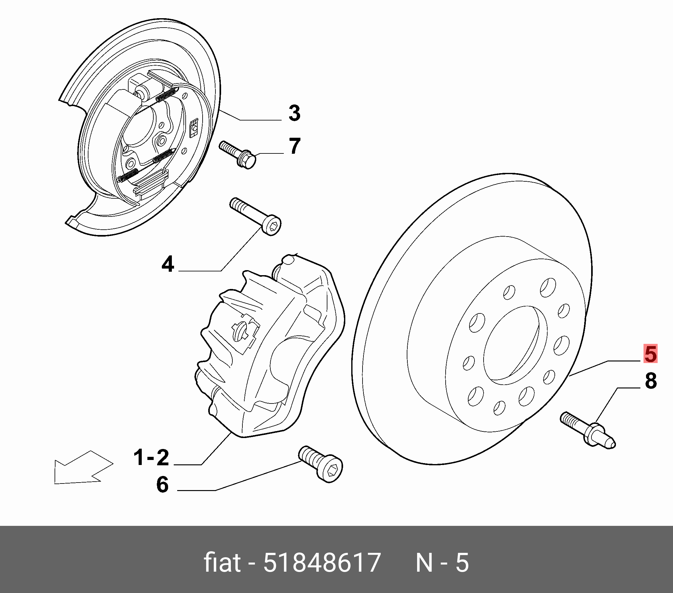 51848617 FIAT/ALFA/LANCIA Тормозной диск