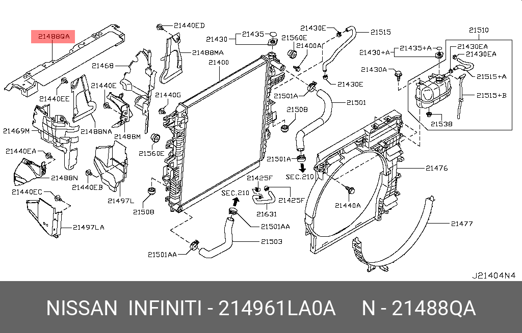 214961LA0A NISSAN САЛЬНИК