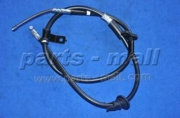 PTA557 PARTS-MALL Трос ручника левый -03 PMC