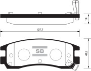 SP1285 SANGSIN BRAKE Колодки тормозные задние