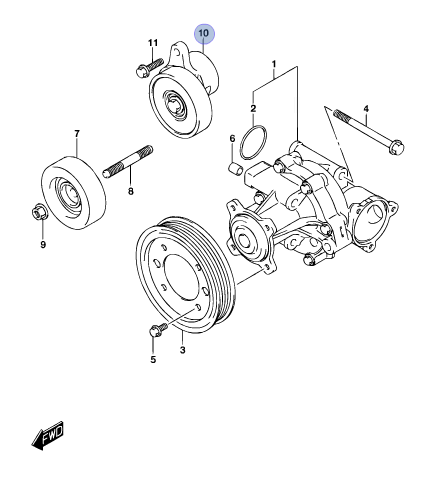 1754077E10000 SUZUKI МАХОВИКИ, ШКИВЫ, ОПОРНЫЕ РОЛИКИ, ПРЕДНАЗНАЧЕНЫ ДЛЯ РЕМОНТА И ОБСЛУЖИВАНИЯ А/М 