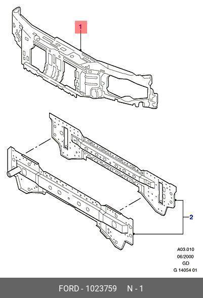 1023759 FORD Облицовка передка