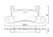 BP0416 BAPCO Колодки тормозные дисковые задние