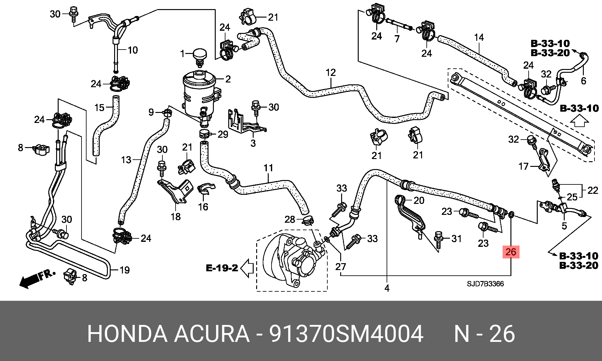 91370SM4004 HONDA КОЛЬЦО РЕЗИНОВОЕ