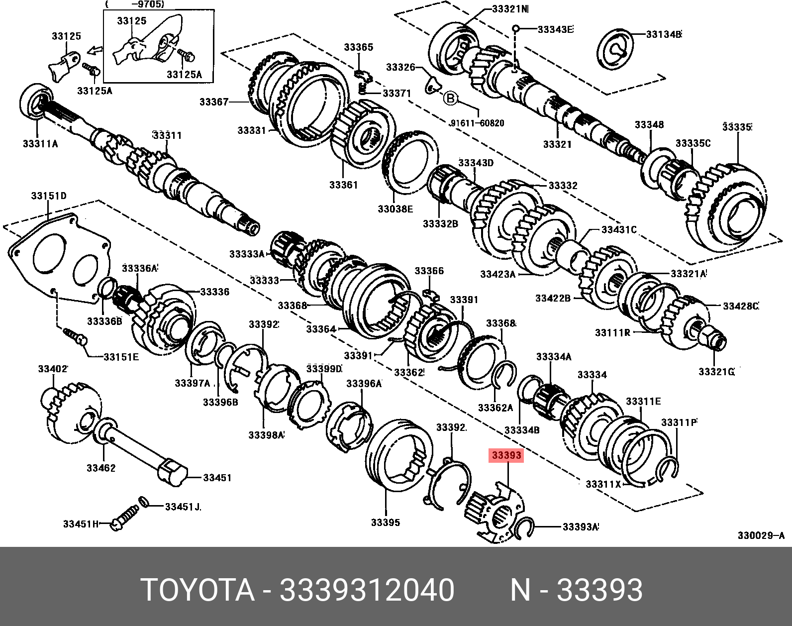 3339312040 TOYOTA ШЕСТЕРНЯ