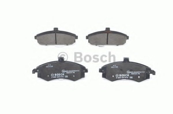 0986424810 BOSCH Комплект тормозных колодок, дисковый тормоз