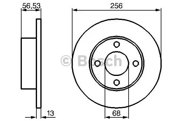 0986478130 BOSCH Тормозной диск