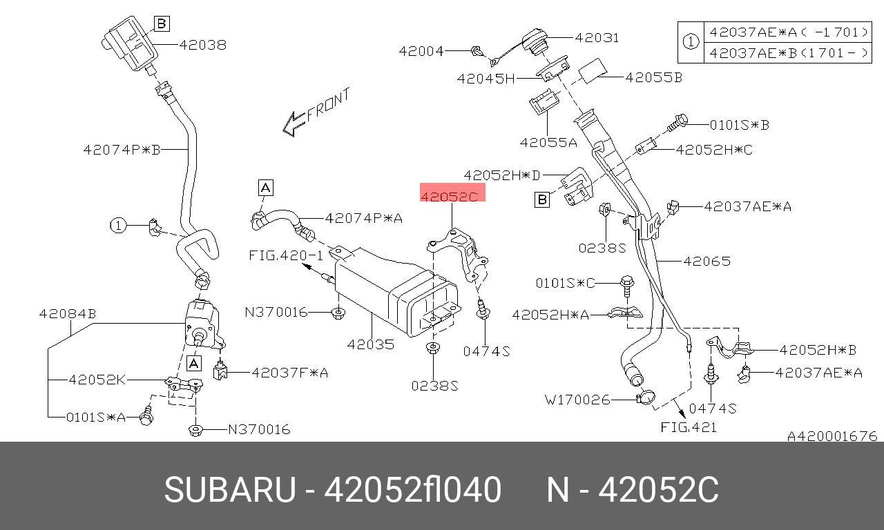 42052FL040 SUBARU Деталь