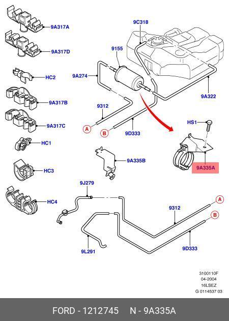 1212745 FORD Кронштейн топливного фильтра / FORD Focus-I 98~