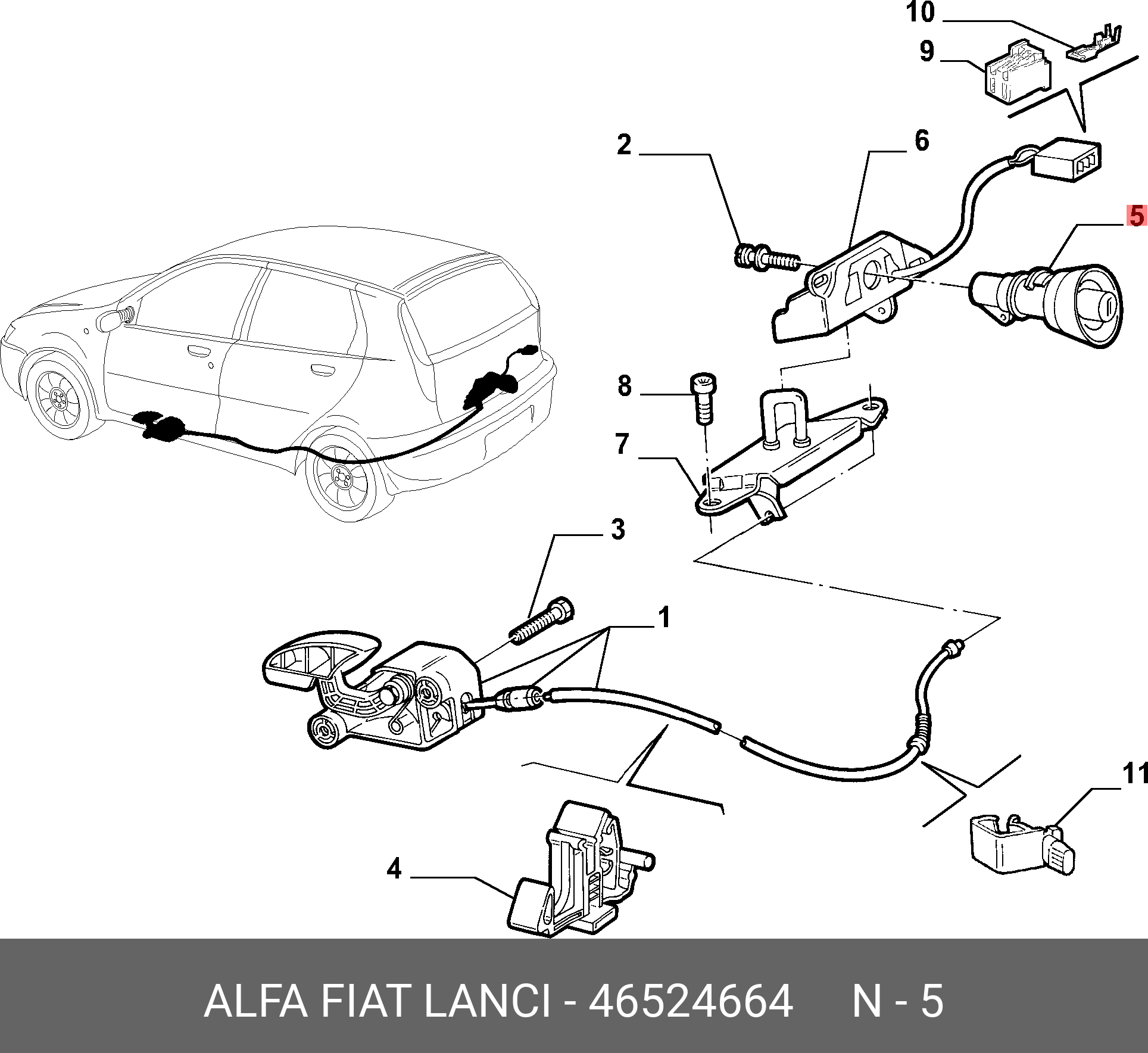 46524664 FIAT/ALFA/LANCIA УПРАВЛЕНИЕ