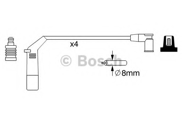 0986357267 BOSCH Комплект проводов зажигания