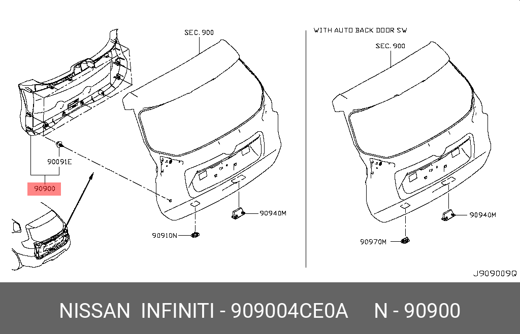 909004CE0A NISSAN -