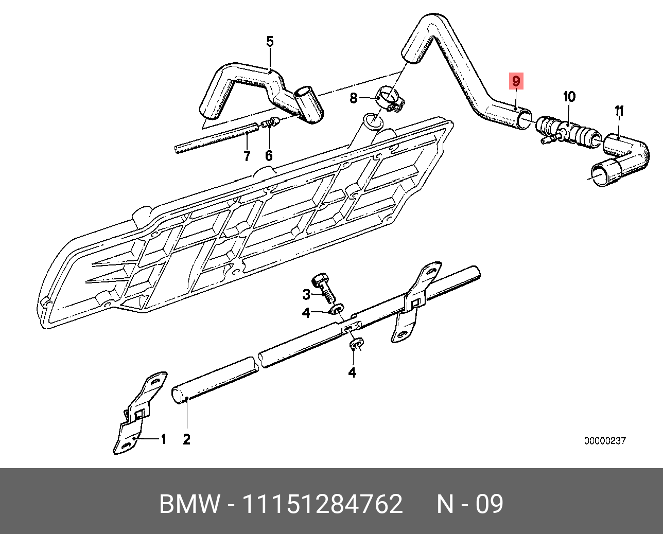 11151284762 BMW ENTLÜFTUNGSSCHLAUCH