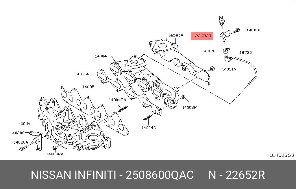 2508600QAC NISSAN КРОНШТЕЙН ДАТЧИКА ДА