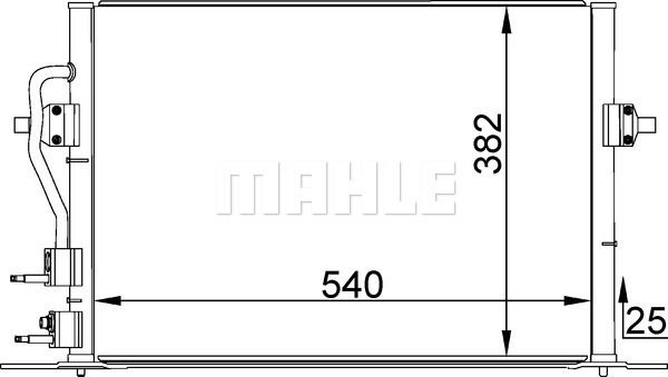 AC158000S MAHLE/KNECHT Конденсер кондиционера