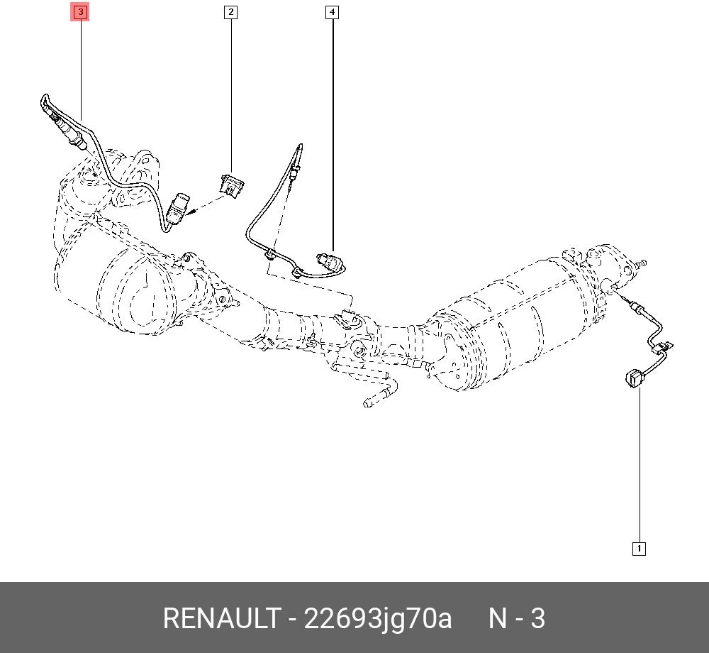 22693JG70A RENAULT Лямбда-зонд