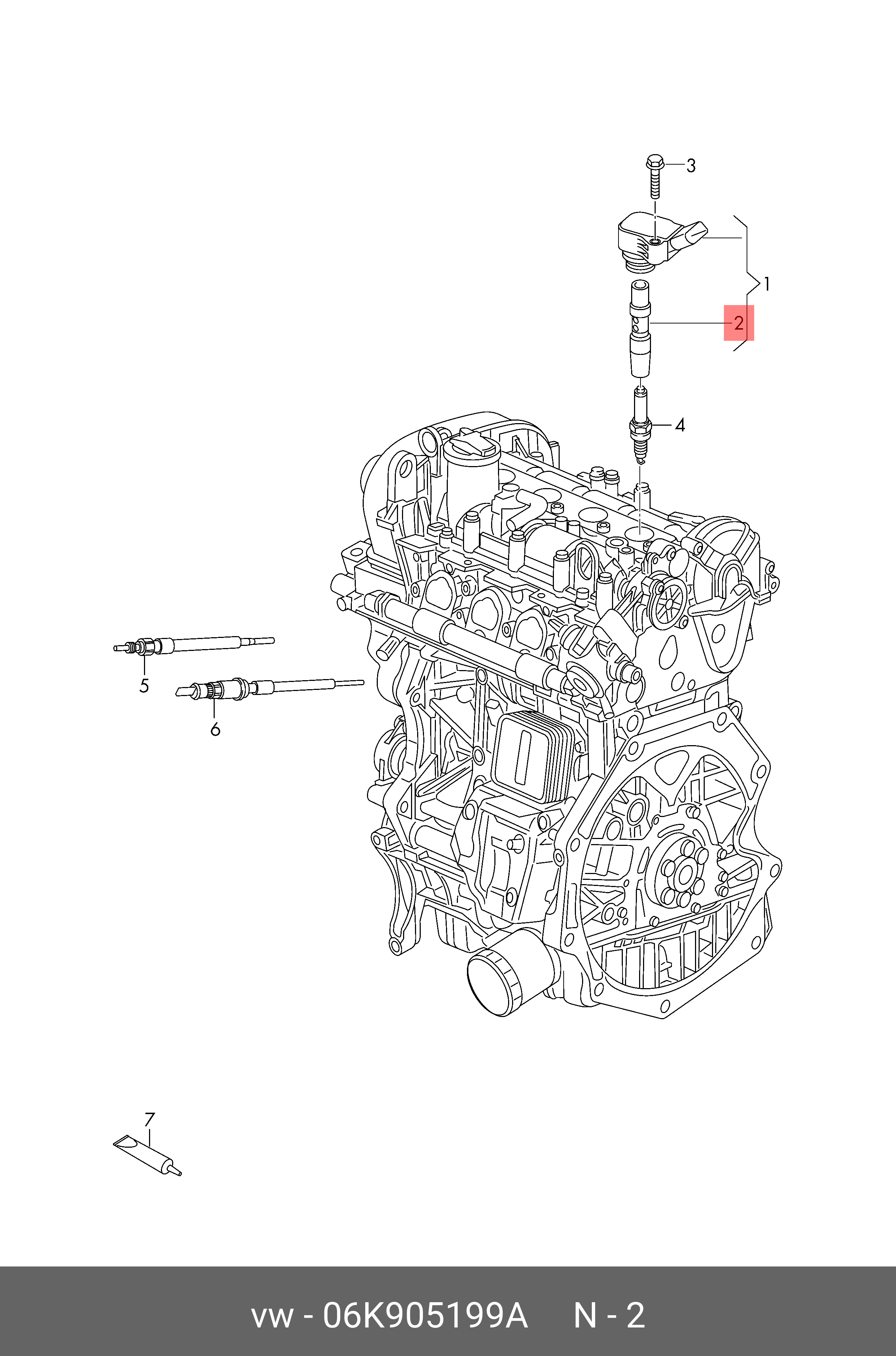 06K905199A VAG Наконечник пров. к свече заж.