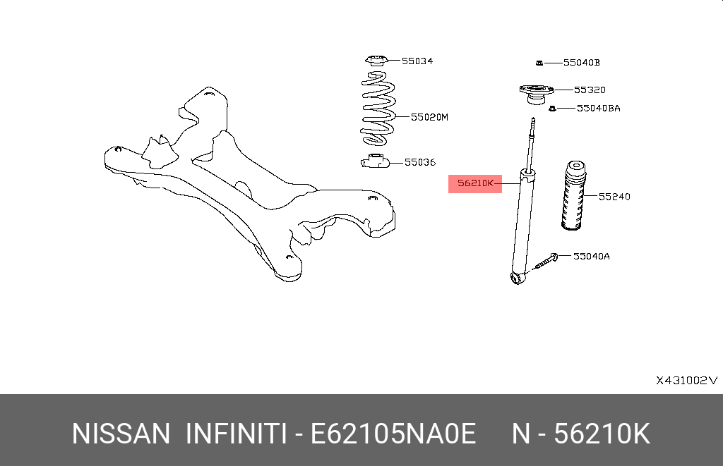 E62105NA0E NISSAN Амортизатор подвески