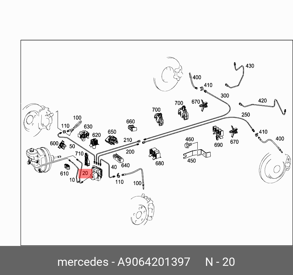 A9064201397 MERCEDES-BENZ ТРУБОПРОВОД ТОРМОЗНОЙ