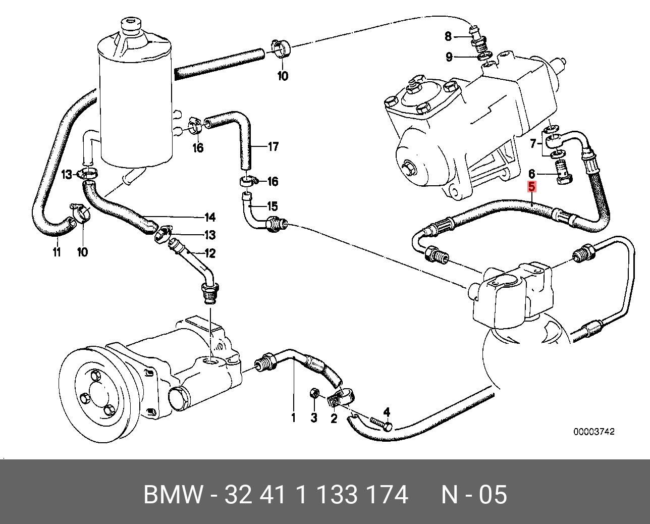 32411133174 BMW DRUCKSCHLAUCH