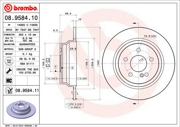 08958411 BREMBO BREMBO ДИСК ТОРМОЗНОЙ ЗАДНИЙ