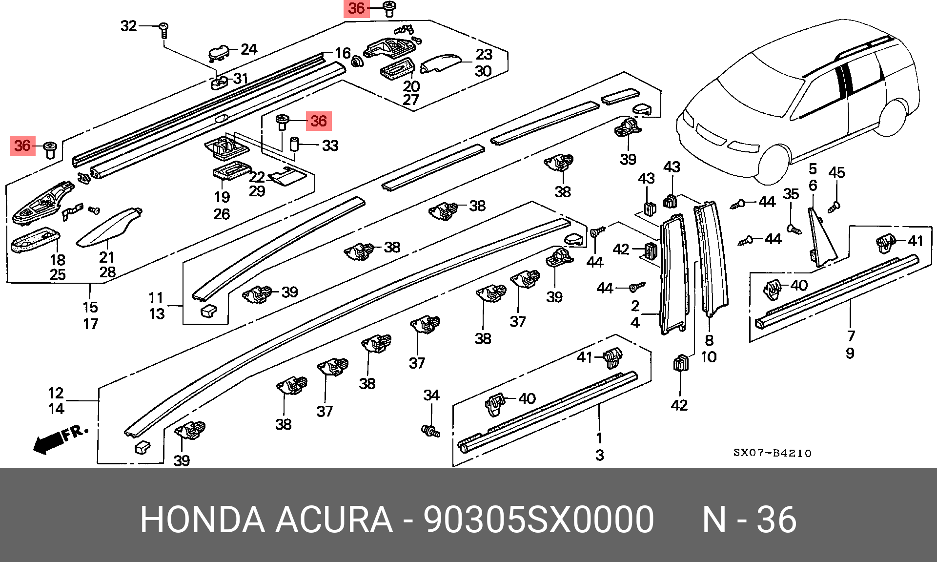 90305SX0000 HONDA -