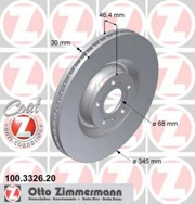 100332620 ZIMMERMANN Тормозной диск