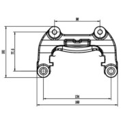 CF800138 TRIALLI Скоба тормозного суппорта для автомобилей Chery Tiggo 4 Pro (20-) задняя (автомобиль с электродвигателем стояночного тормоза)