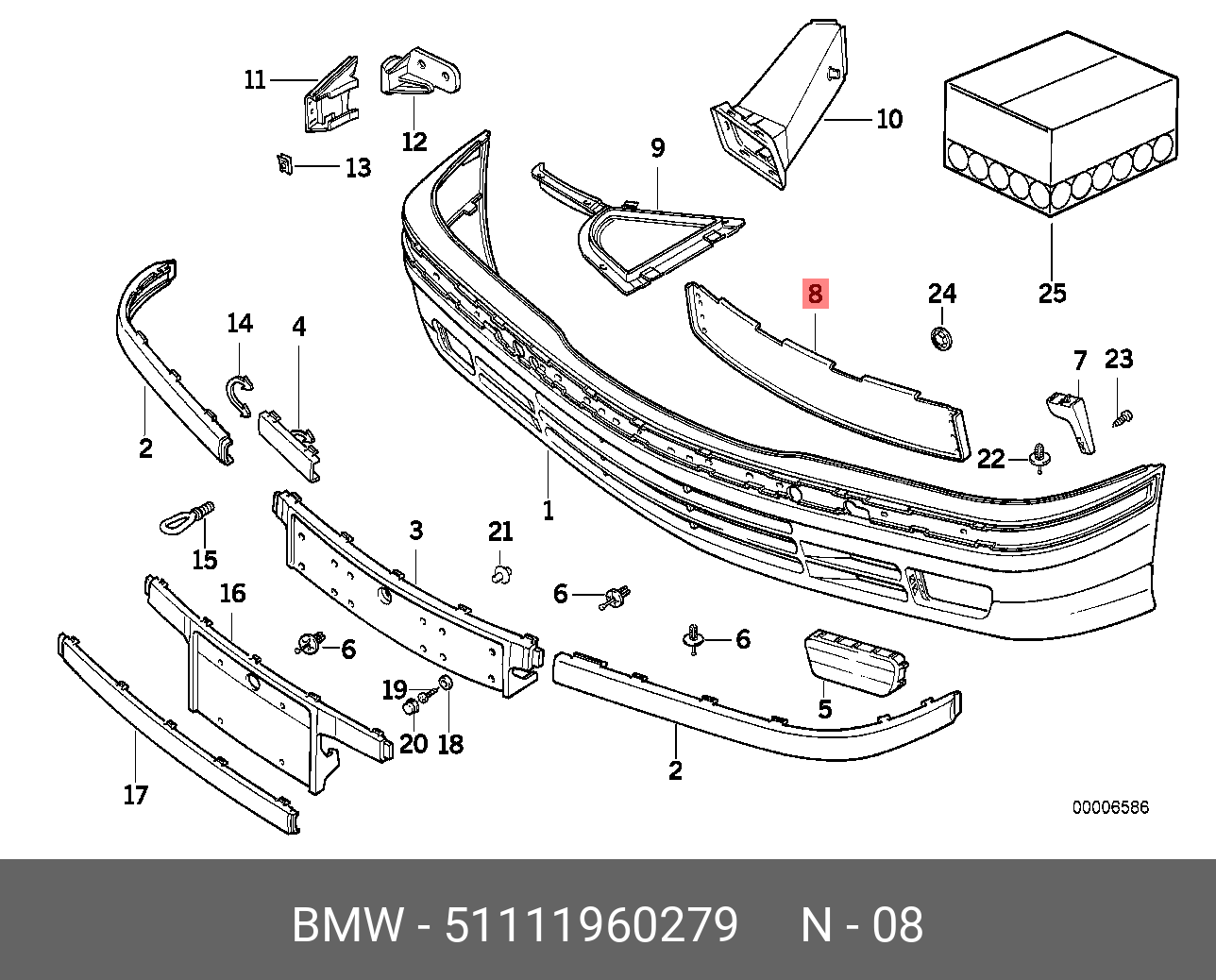 51111944178 BMW Защитная планка П,STOSSLEISTE RECHTS,Trim/Protective Strip, bump