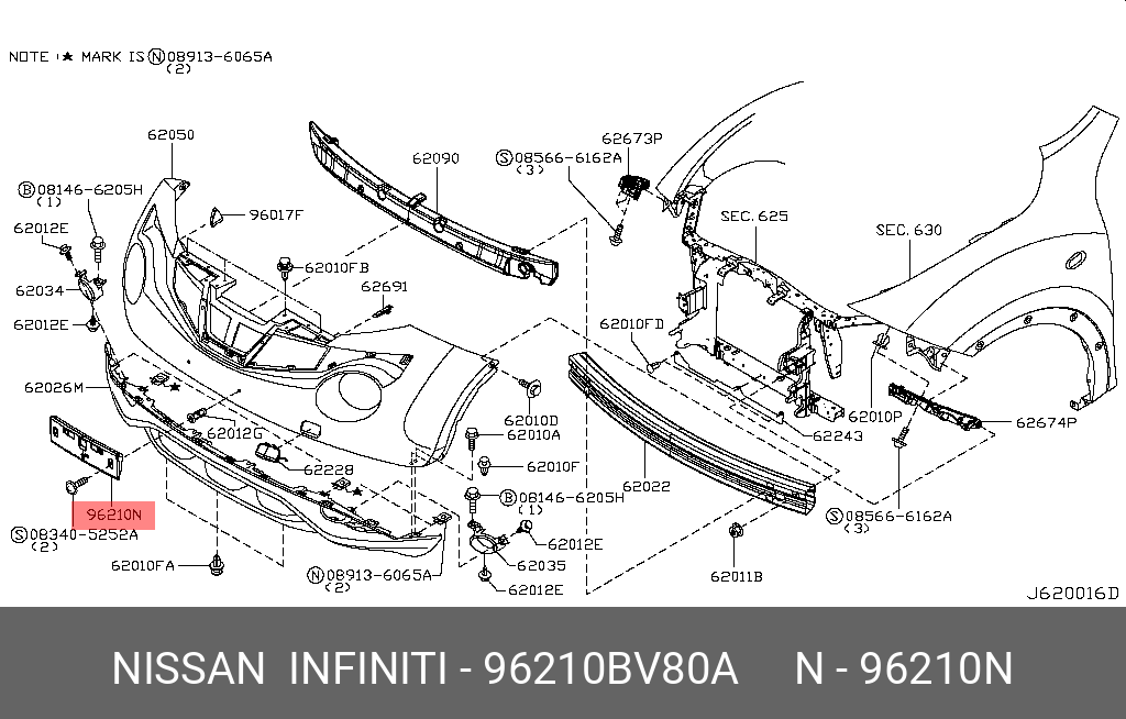 96210BV80A NISSAN BRACKET ASSY-LICENCE PLATE,FRONT 96210BV80A NISSAN BRACKET ASSY-LICENCE PLATE,FRONT