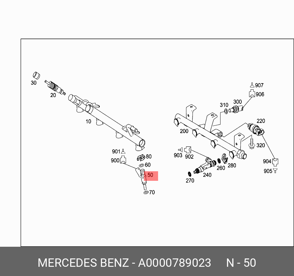 0000789023 MERCEDES-BENZ ФОРСУНКА ТОПЛИВНАЯ