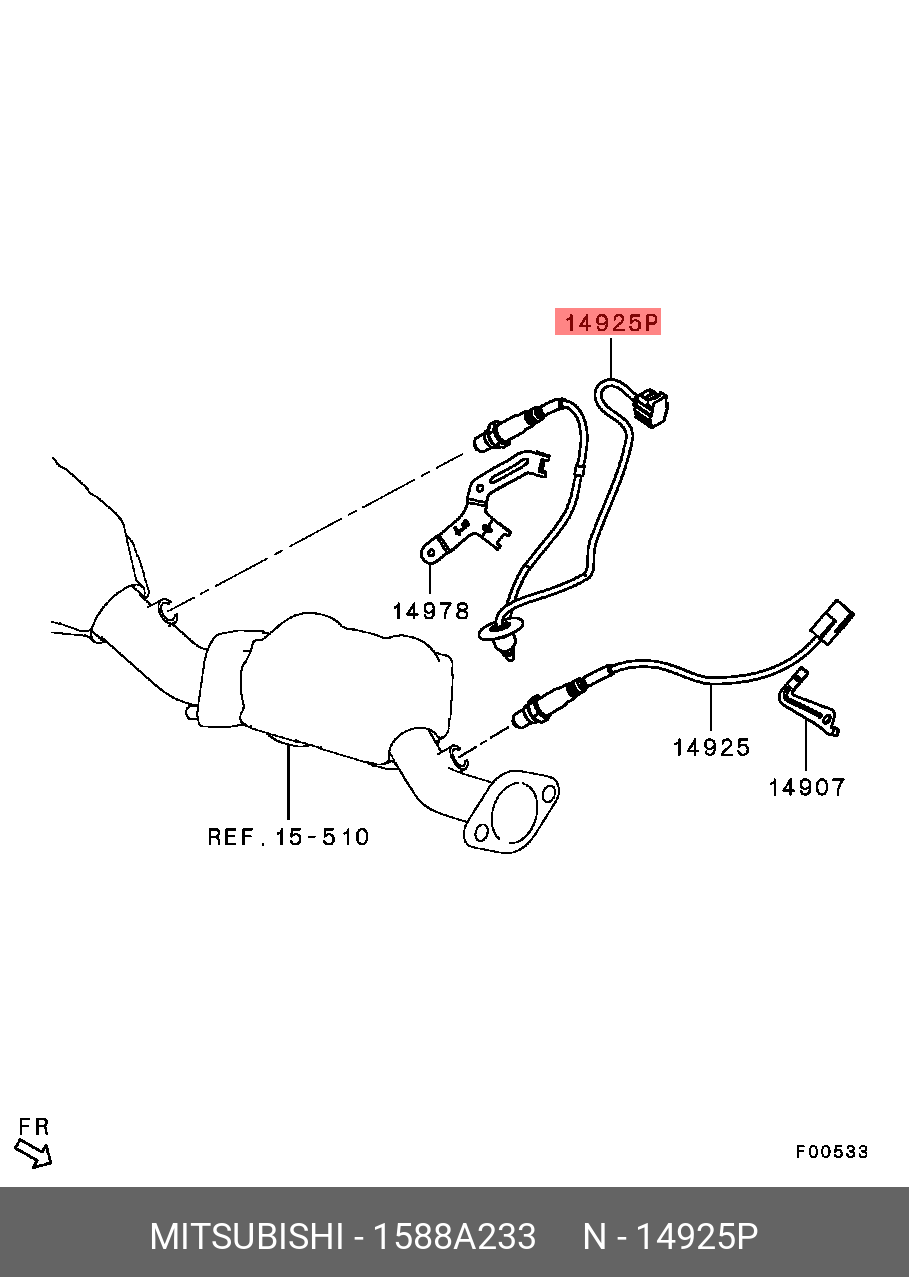 1588A233 MITSUBISHI Датчик кислородный,двигателя