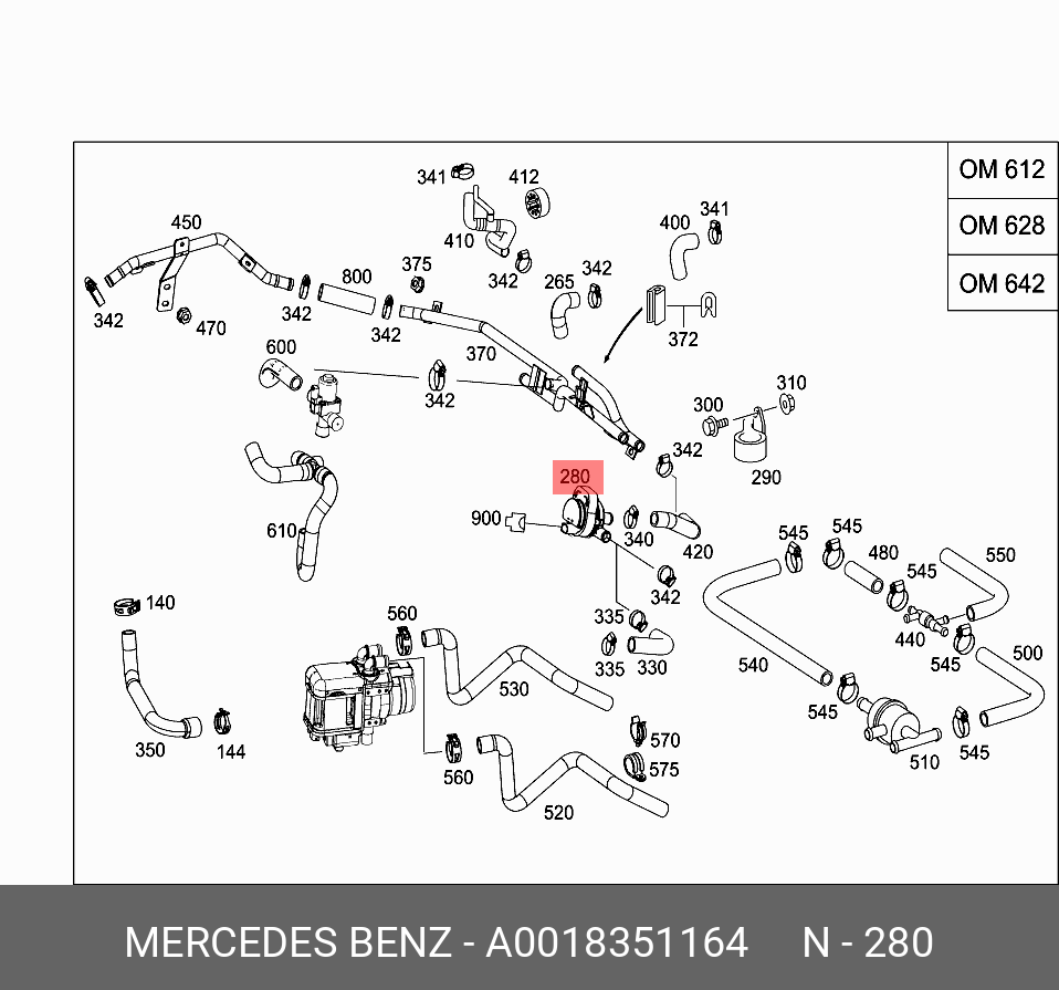 0018351164 MERCEDES-BENZ НАСОС