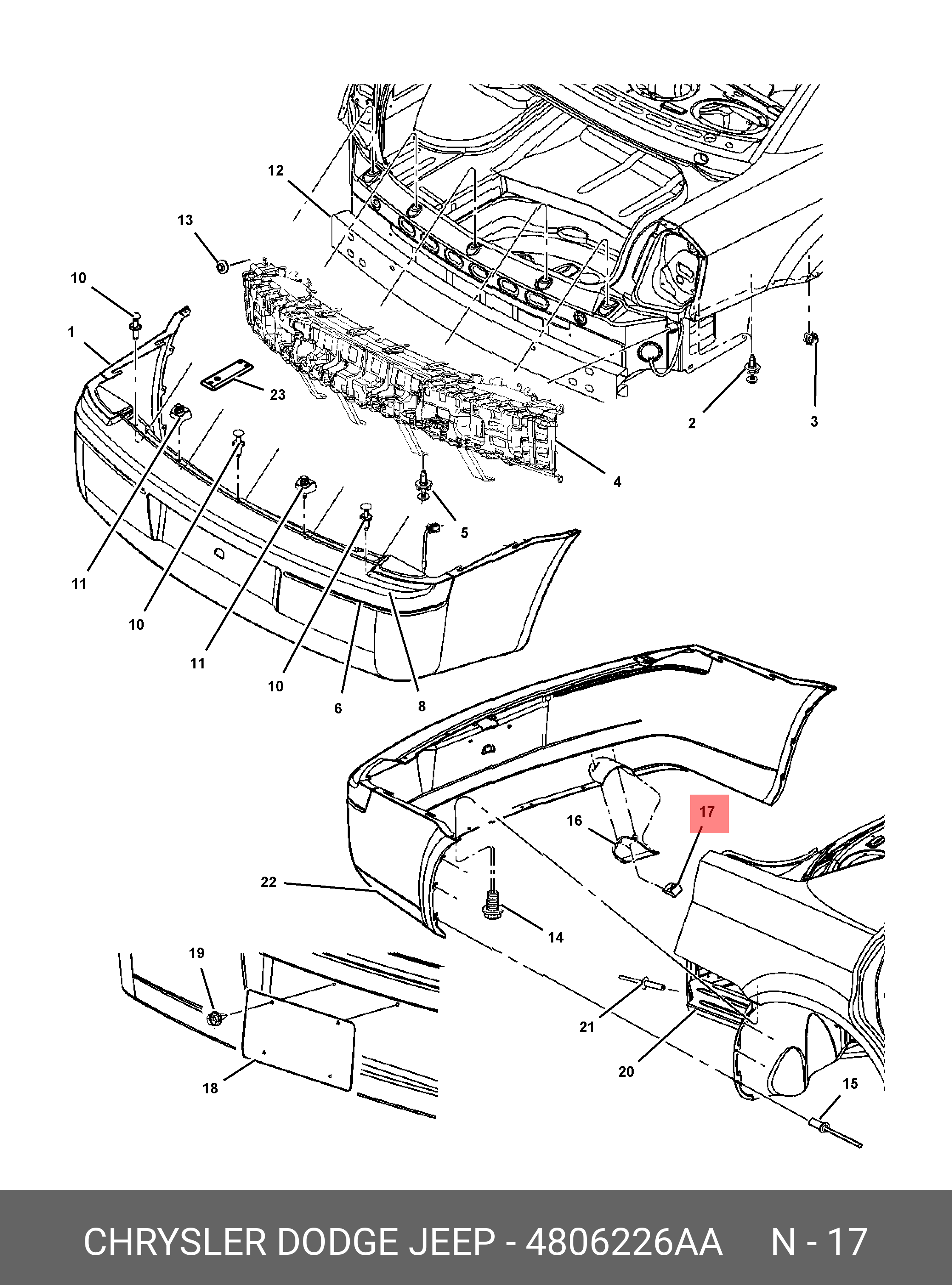04806226AA CHRYSLER CLIP SPRING