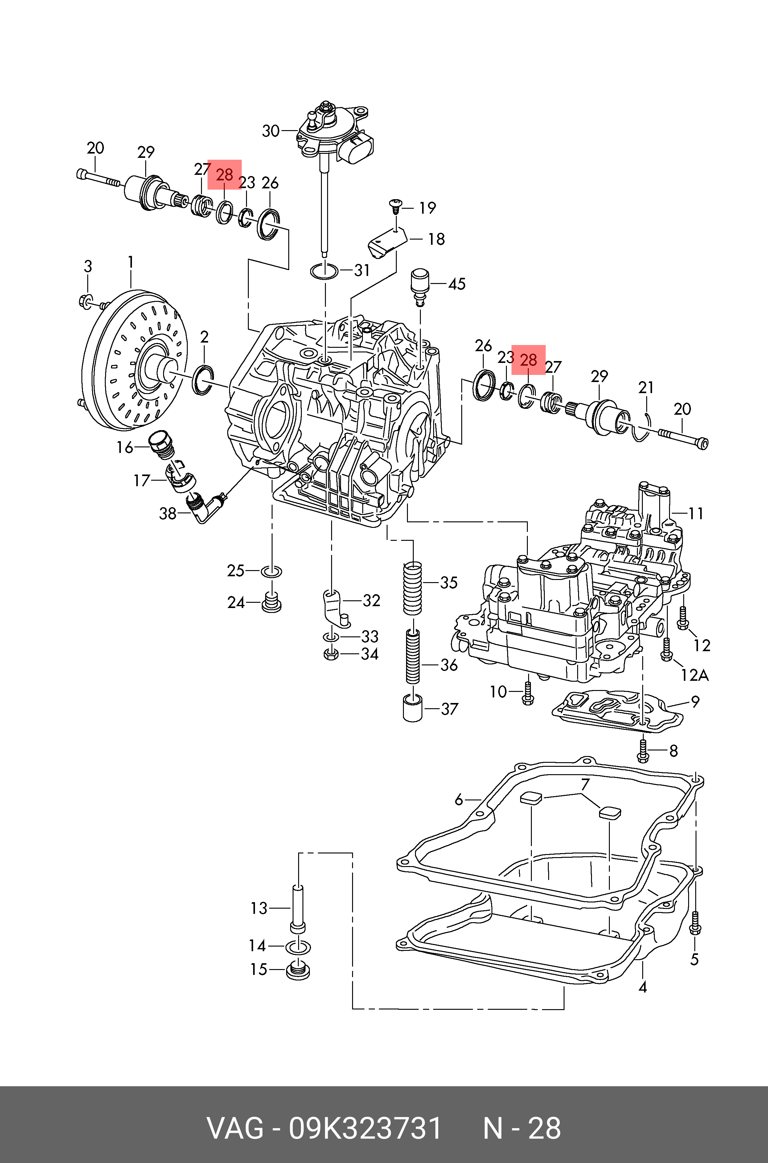 09K323731 VAG Шайба, упорная