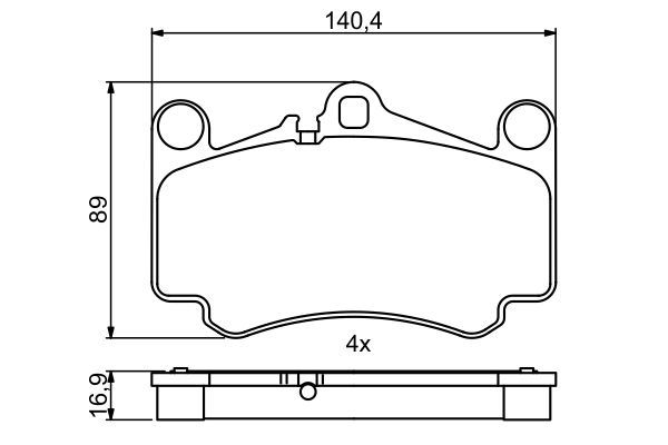 0986494710 BOSCH Комплект тормозных колодок, дисковый тормоз