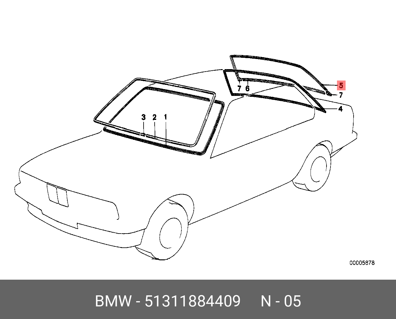 51311884409 BMW Декоративная планка Вх