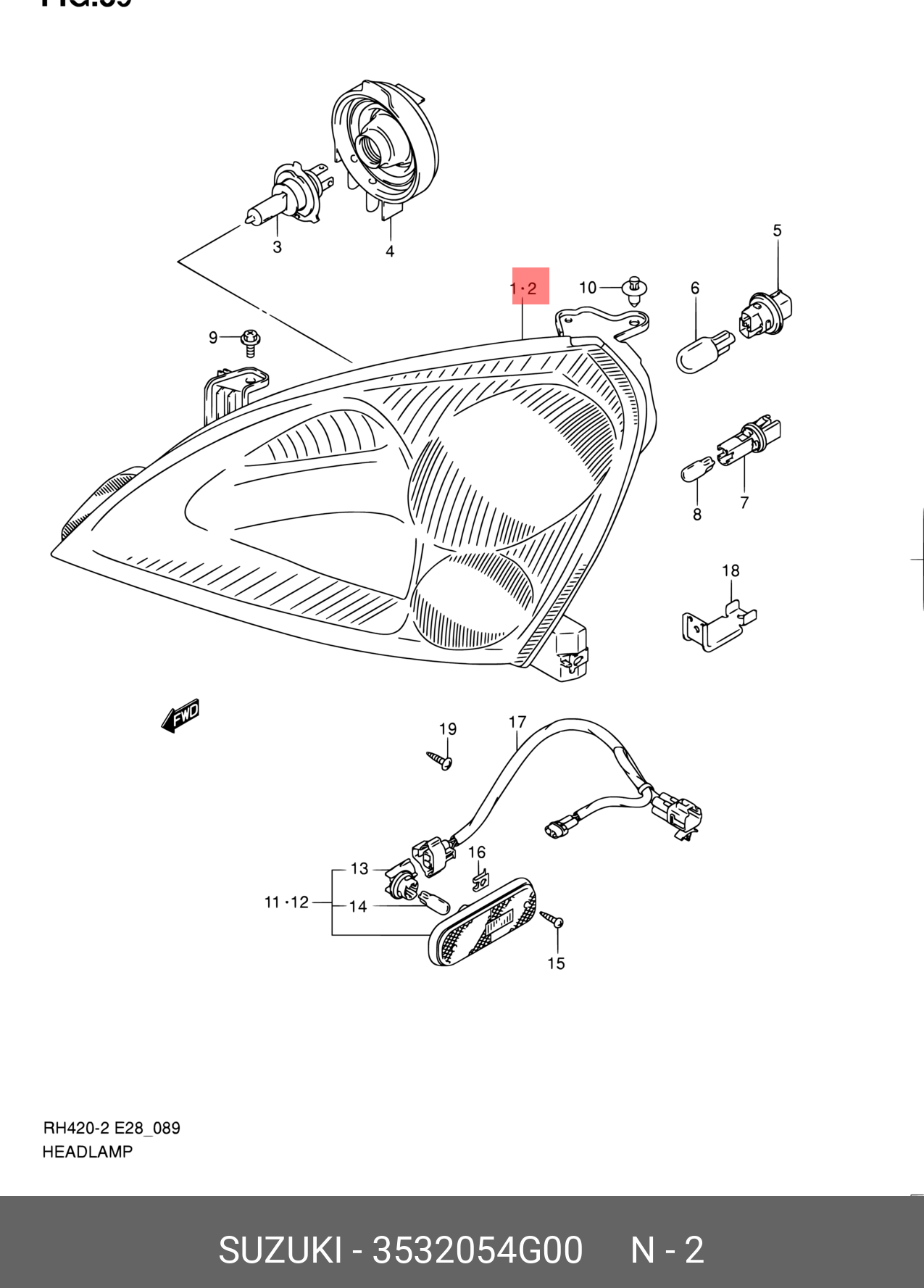 3532054G00 SUZUKI -