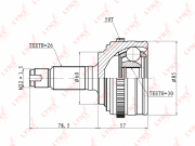 CO3408A LYNXAUTO ШРУС наружный (Z 26x30, ABS 50)