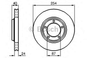 0986478663 BOSCH Тормозной диск