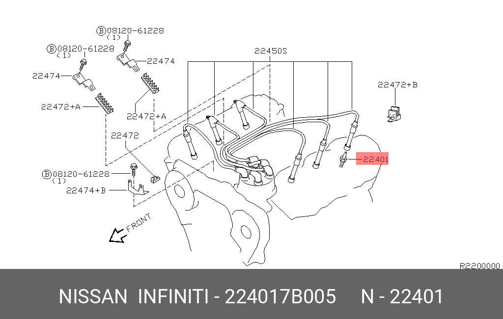 224017B005 NISSAN Свеча зажигания