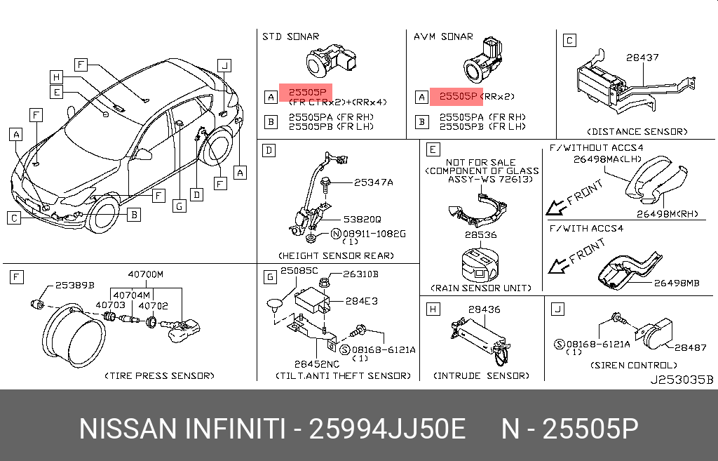 25994JJ50E NISSAN -