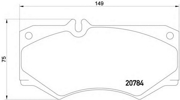 2078401 TEXTAR Комплект тормозных колодок, дисковый тормоз