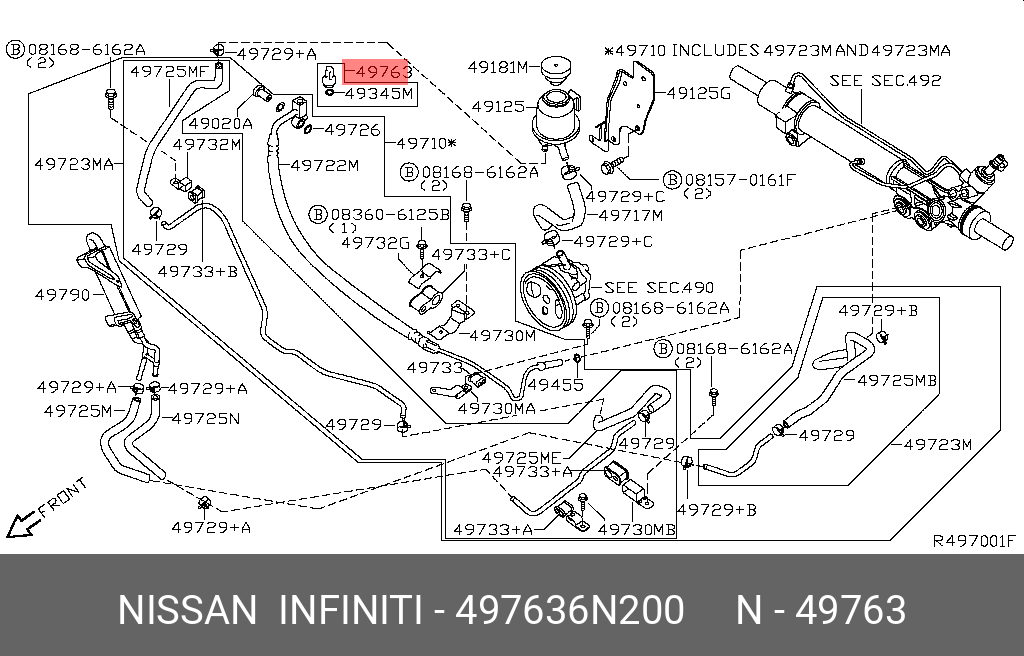 497636N200 NISSAN ДАТЧИК ДАВЛЕНИЯ МАСЛА