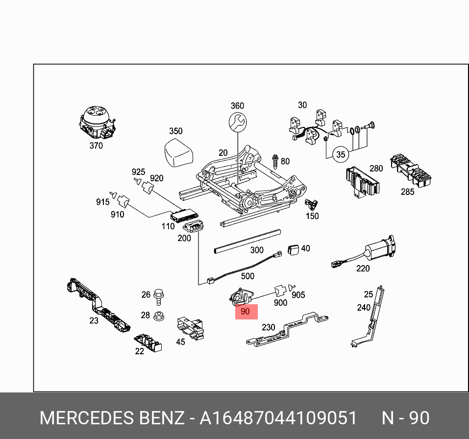 A16487044109051 MERCEDES-BENZ ПЕРЕКЛЮЧАТЕЛЬ РЕГУЛИРОВКИ СИДЕНЬЯ