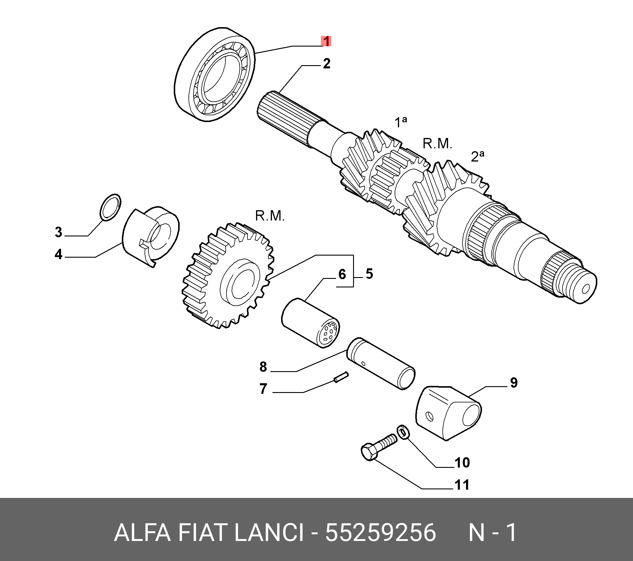 55259256 FIAT/ALFA/LANCIA Подшипник первичного вала