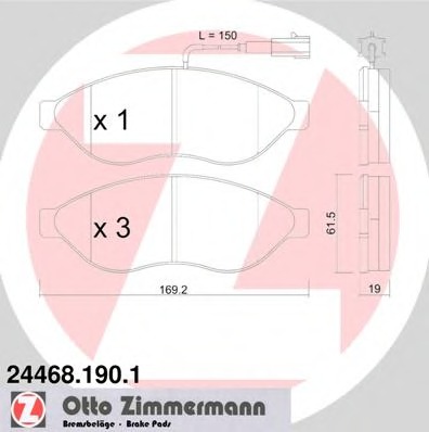 244681901 ZIMMERMANN Тормозные колодки